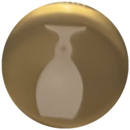 Verre tulipe blanc sur doré