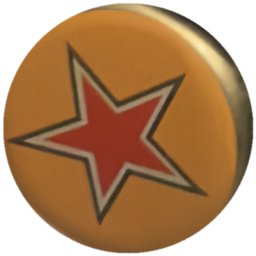 Étoile rouge sur orange