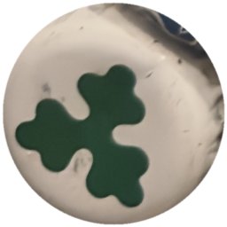 Trèfle vert sur blanc